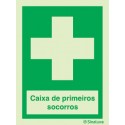 Placa Sinalização Emergência - Caixa de 1ºSocorros