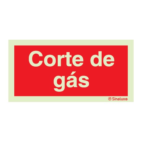 Placa Sinalização Incêndio - Corte de Gás