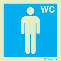 Placa Sinalização Informação - WC Masculino