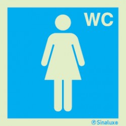 Placa Sinalização Informação - WC Feminino