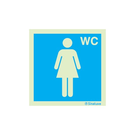 Placa Sinalização Informação - WC Feminino