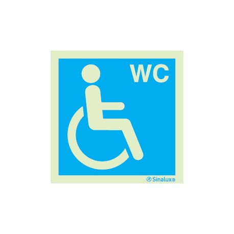 Placa Sinalização Informação - WC Deficientes