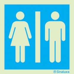 Placa Sinalização Informação - WC Masculino / Feminino